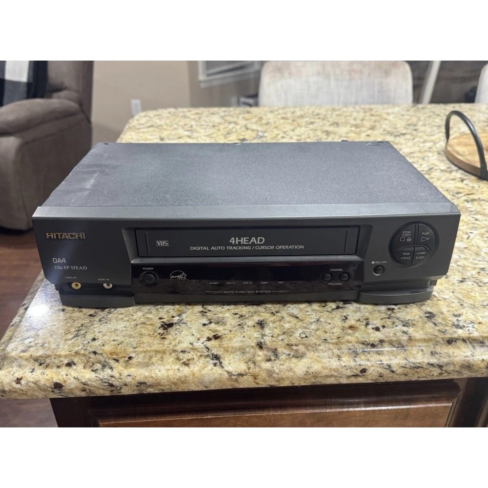 Hitachi VT-MX4410A 4-Head VHS VCR Player Recorder Tested Working w/ Manual